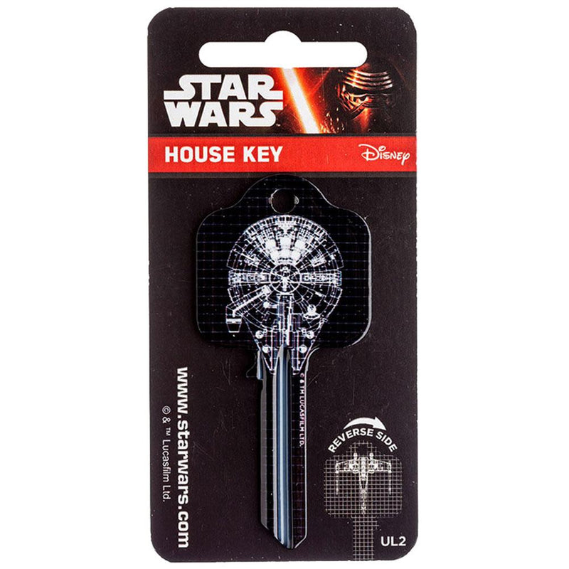 Star Wars Door Key Millenium Falcon, side angle