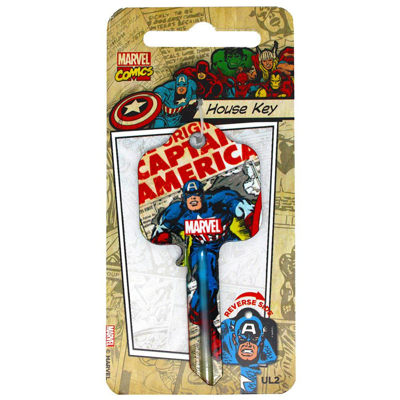 Marvel Comics Door Key Captain America, side angle