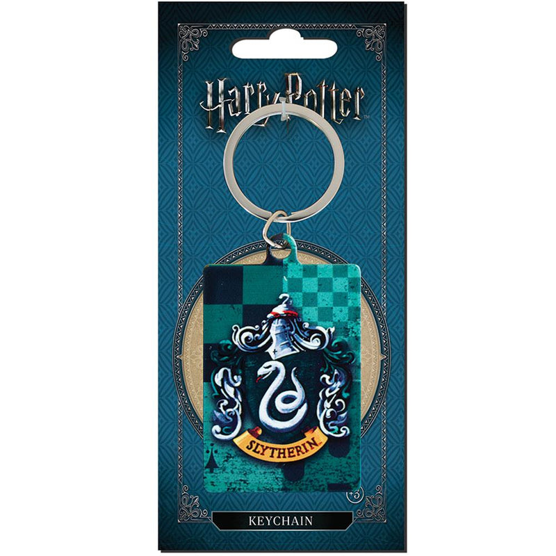 Harry Potter Metal Keyring Slytherin, side angle