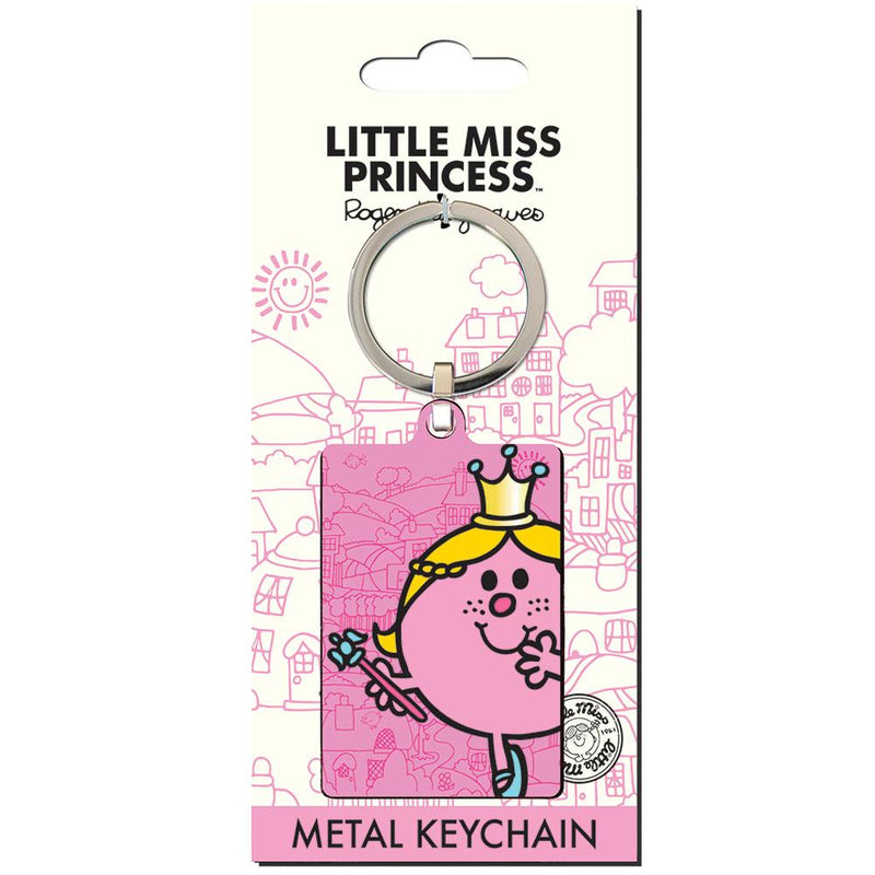 Little Miss Princess Metal Keyring, side angle