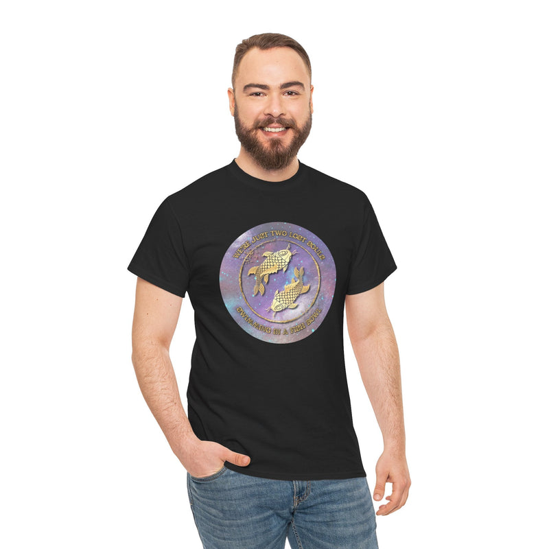 'Lost Souls' Celestial Fish Lyric T-Shirt, close-up detail