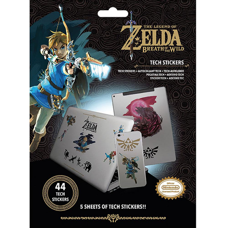 The Legend Of Zelda Tech Stickers, rear view