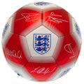 England FA Red & White Signature Football, side angle