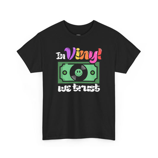 'In Vinyl We Trust' Men's T-Shirt collectible from Coda Records