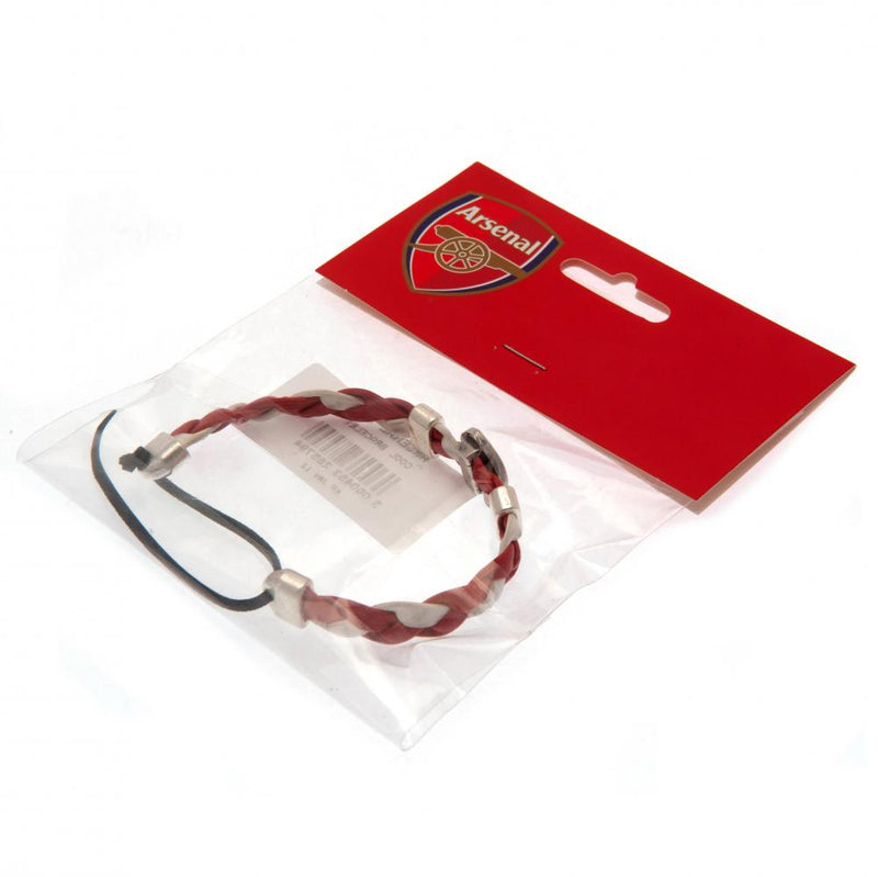 Arsenal FC PU Slider Bracelet, side angle