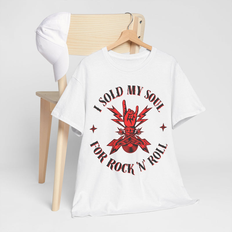 'I Sold My Soul for Rock 'n' Roll' T-Shirt, close-up detail