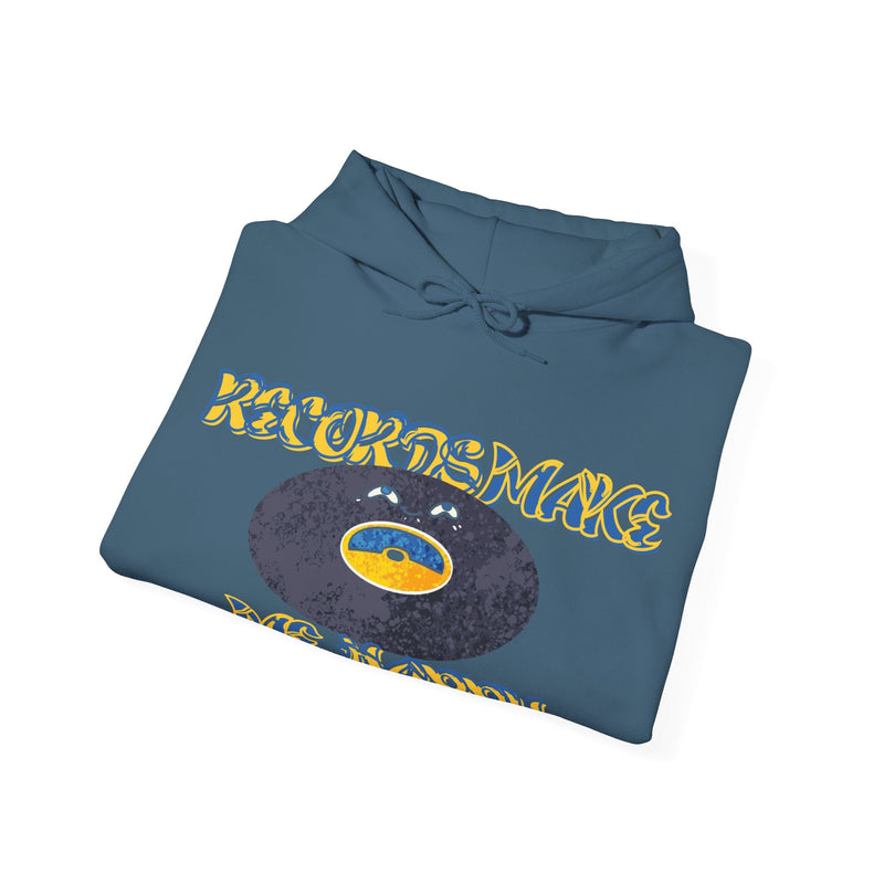 'Records Make Me Happy' Men's Hoodie, product detail