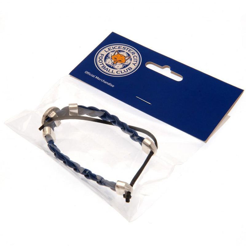 Leicester City FC PU Slider Bracelet, side angle