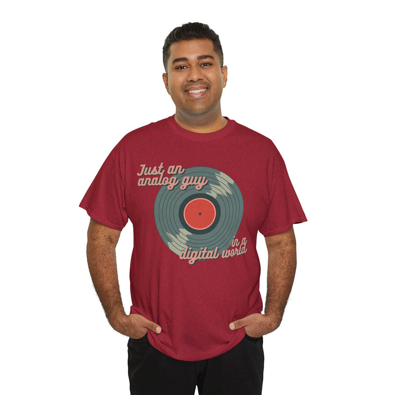 'Just an Analog Guy, In a Digital World' Men's T-Shirt, in display