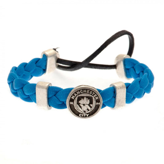 Manchester City FC PU Slider Bracelet, alternate view