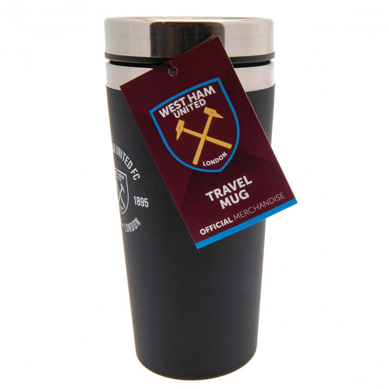 West Ham United FC Executive Travel Mug, side angle