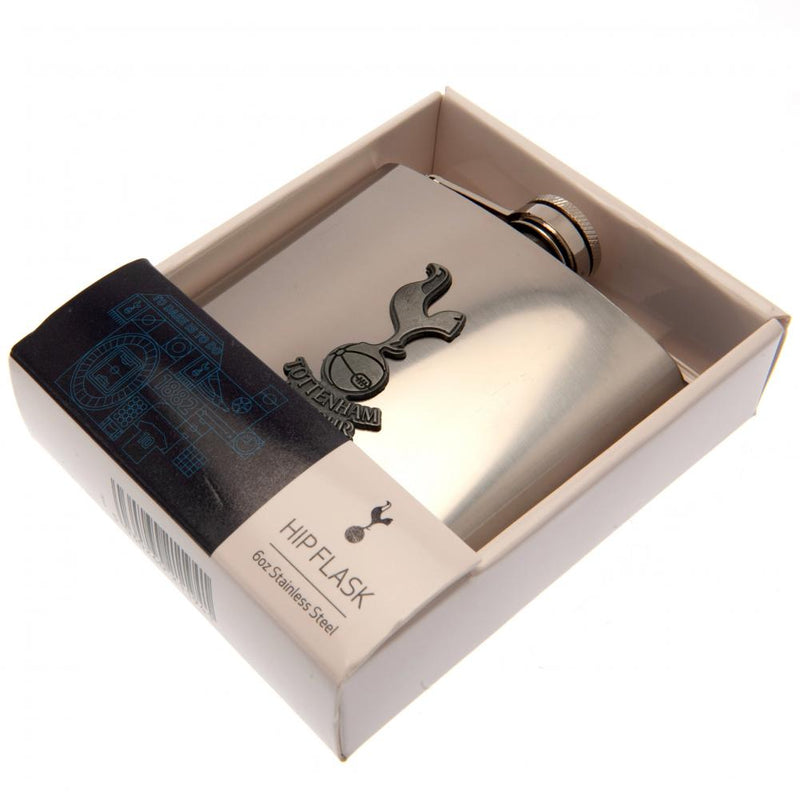 Tottenham Hotspur FC Hip Flask, side angle