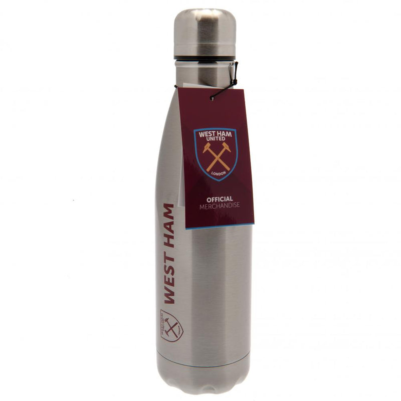 West Ham United FC Thermal Flask, side angle