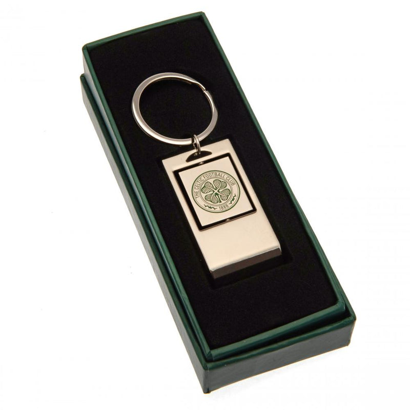 Celtic FC Executive Bottle Opener Keyring, side angle