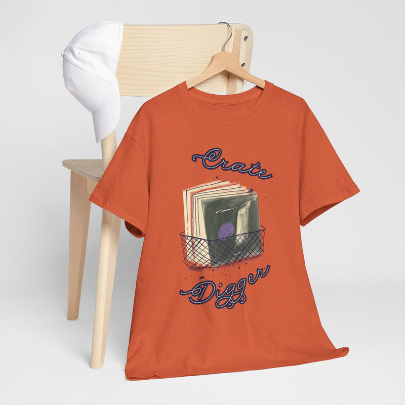 'Crate Digger' Vinyl Records Men's T-Shirt, side angle