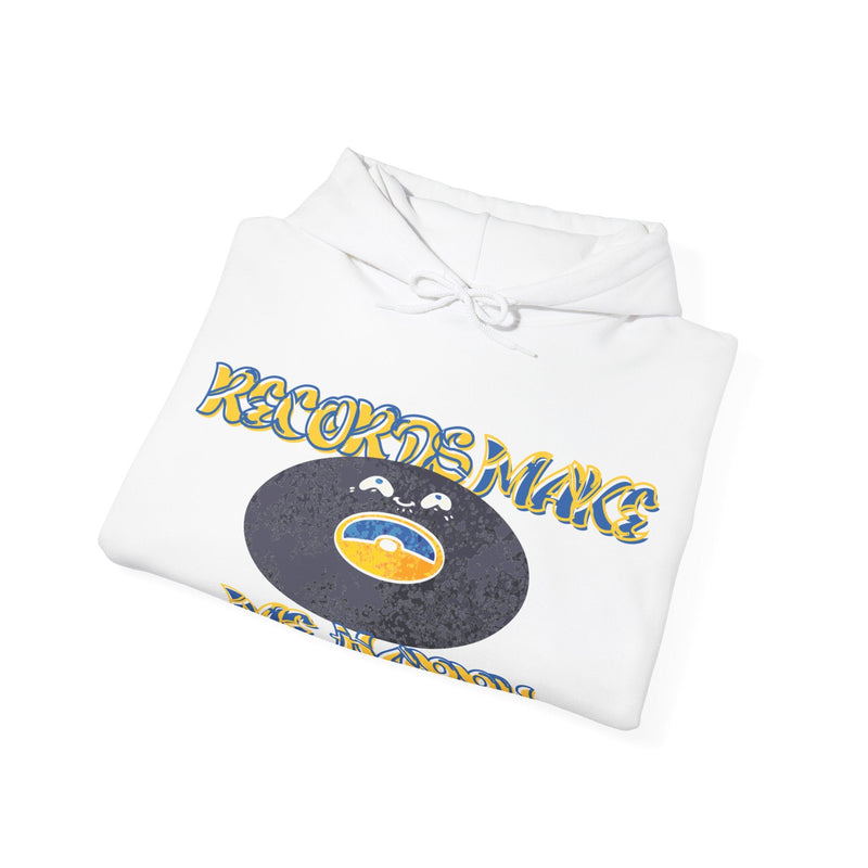 'Records Make Me Happy' Men's Hoodie, alternate view