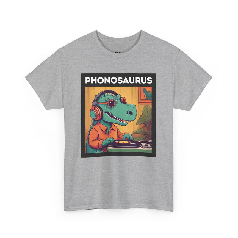 'Phonosaurus' Men's Vinyl T-Shirt, additional view