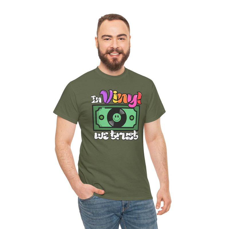 'In Vinyl We Trust' Men's T-Shirt, alternate view