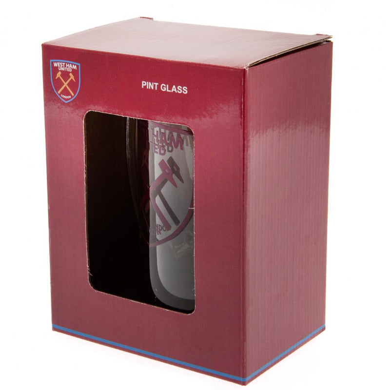 West Ham United FC Stein Glass Tankard, side angle