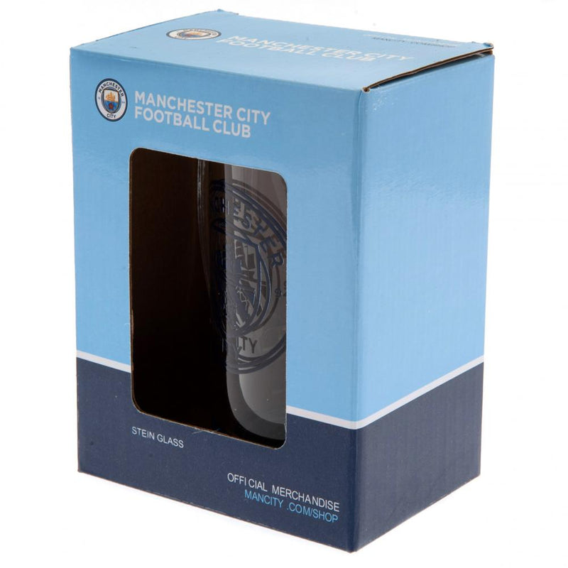 Manchester City FC Stein Glass Tankard, side angle