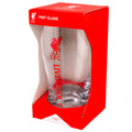 Liverpool FC Tulip Pint Glass, side angle