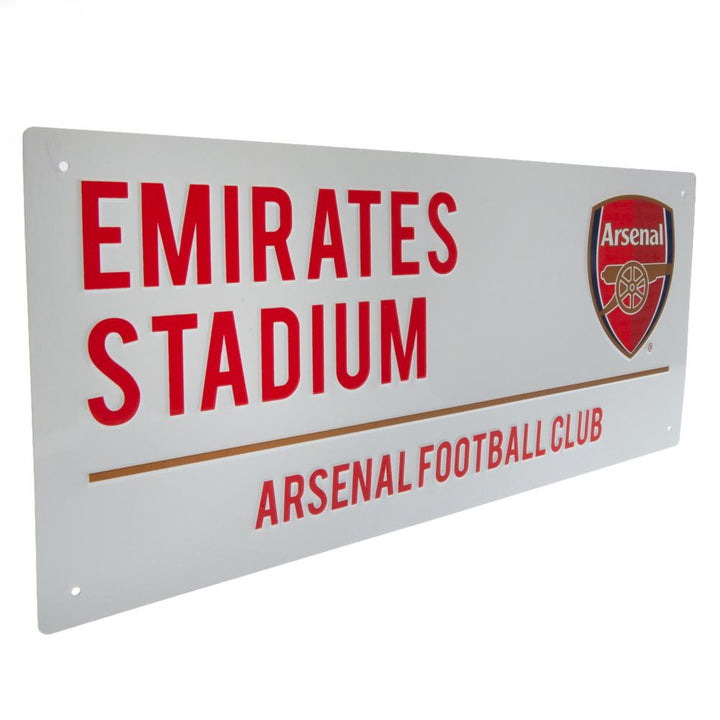 Arsenal FC White Street Sign