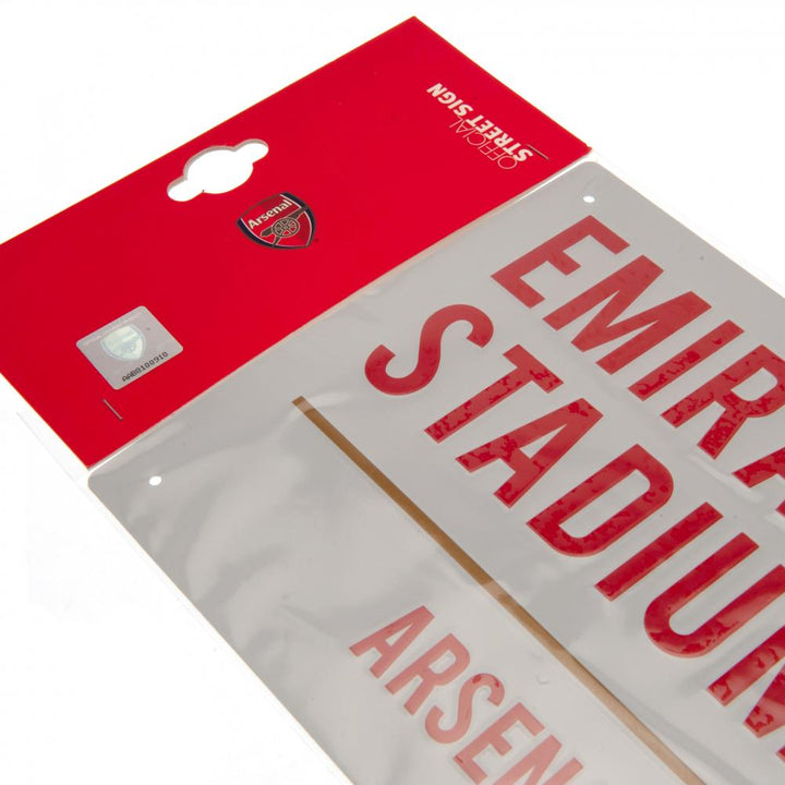 Arsenal FC White Street Sign