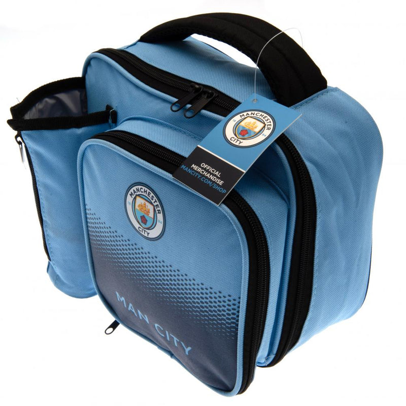 Manchester City FC Fade Lunch Bag, side angle