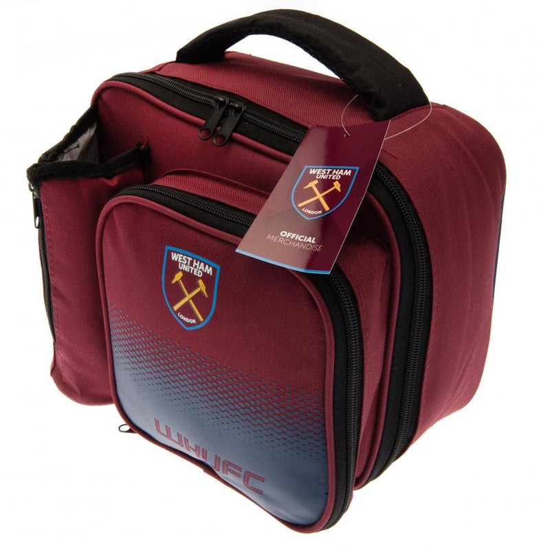 West Ham United FC Fade Lunch Bag, side angle