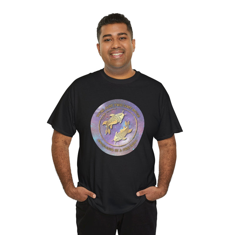 'Lost Souls' Celestial Fish Lyric T-Shirt, rear view