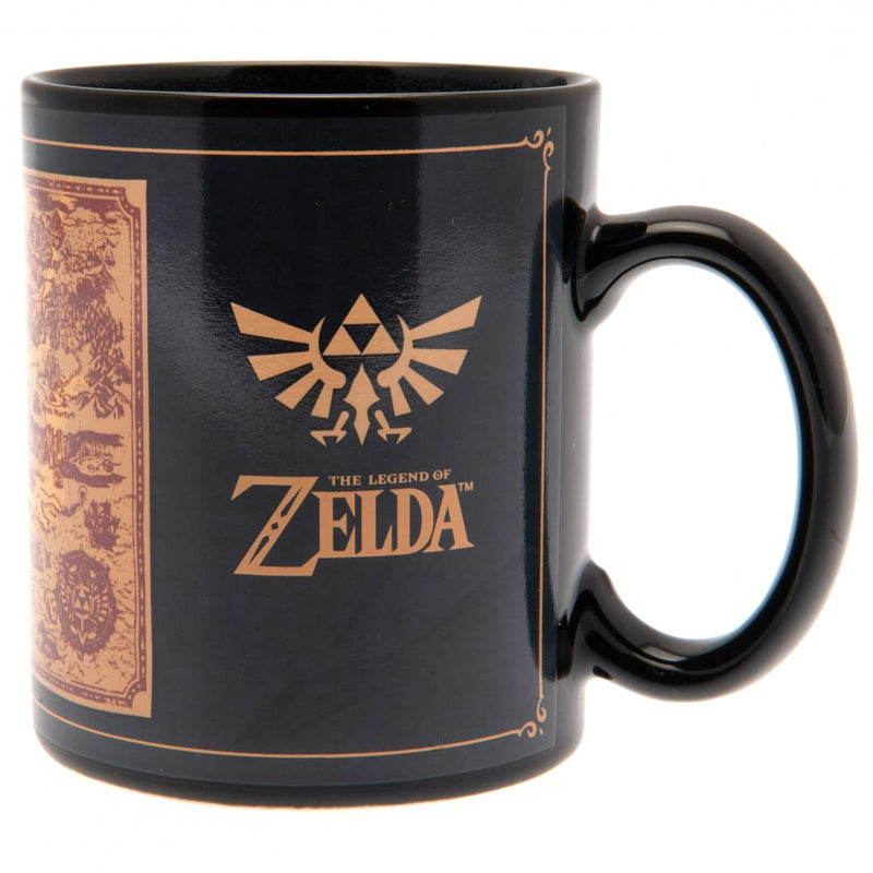 The Legend Of Zelda Heat Changing Mug Map, close-up detail