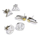 Harry Potter Silver Plated Stud Earring Set
