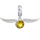 Harry Potter Sterling Silver Golden Snitch Crystal Charm