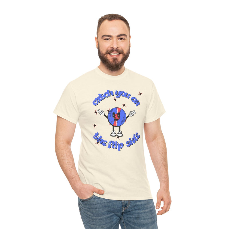 'Catch You On The Flip Side' Men's Vinyl T-Shirt, alternate view