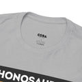 'Phonosaurus' Men's Vinyl T-Shirt, side angle