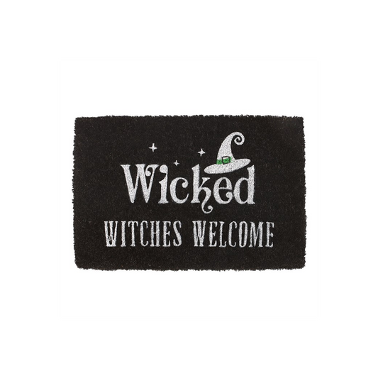 Black Wicked Witches Welcome Doormat, alternate view