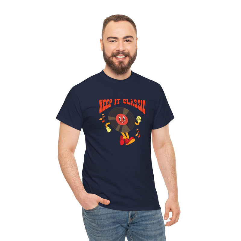 'Keep It Classic' Retro T-Shirt, in display