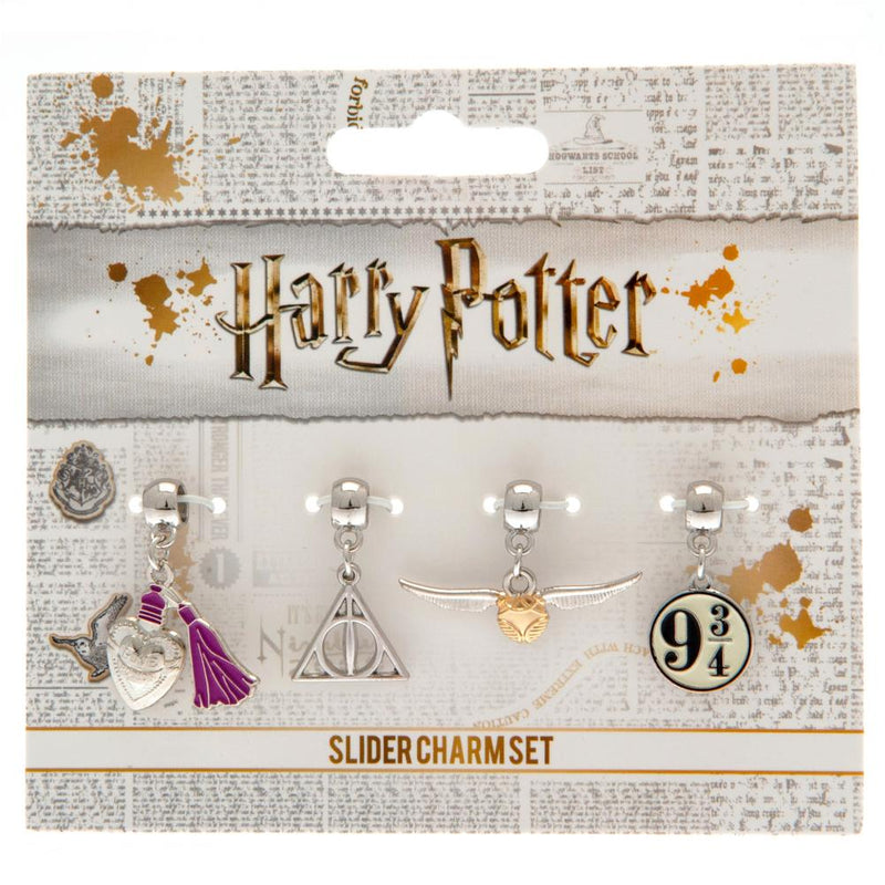 Harry Potter Silver Plated Slider Charm Set, packaging shot
