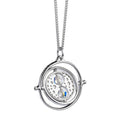 Harry Potter Sterling Silver Time Turner Crystal Necklace, side angle