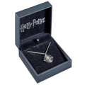 Harry Potter Sterling Silver Time Turner Crystal Necklace, close-up detail