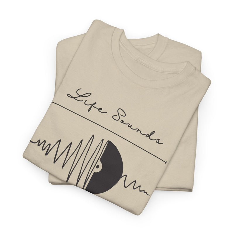 'Life Sounds Better on Vinyl' Men's T-Shirt, side angle