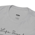 'Life Sounds Better on Vinyl' Men's T-Shirt, showing reverse