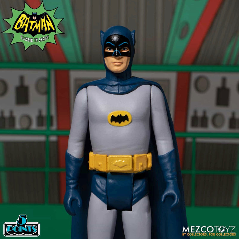 Batman (1966) 5 Points Deluxe Boxed Set With 7 Figures, Batmobile & Batcave Diorama alternate view
