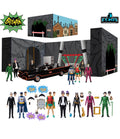 Batman (1966) 5 Points Deluxe Boxed Set With 7 Figures, Batmobile & Batcave Diorama front view