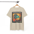 'Phonosaurus' Men's Vinyl T-Shirt, side angle