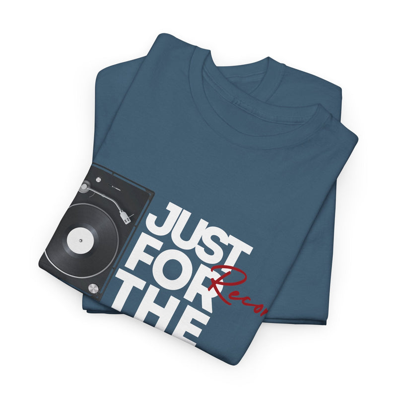 'Just for the Record' Men's Vinyl T-Shirt, in display