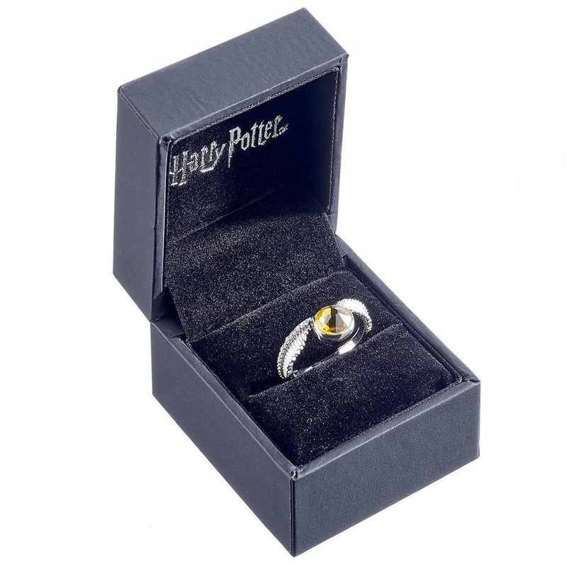 Harry Potter Sterling Silver Golden Snitch Crystal Ring Medium, alternate view
