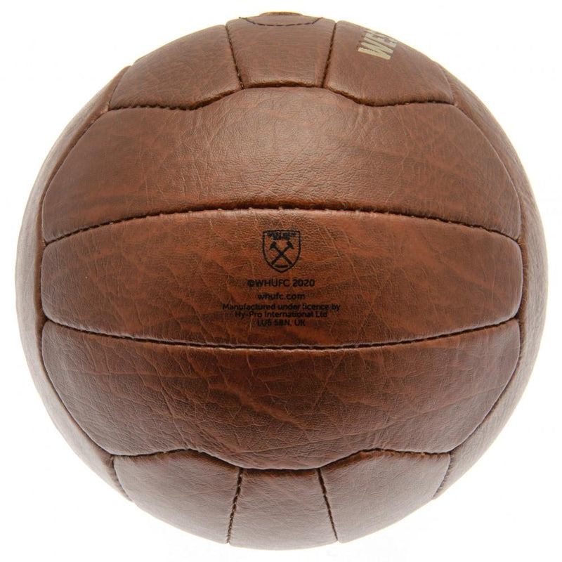West Ham United FC Faux Leather Football, side angle