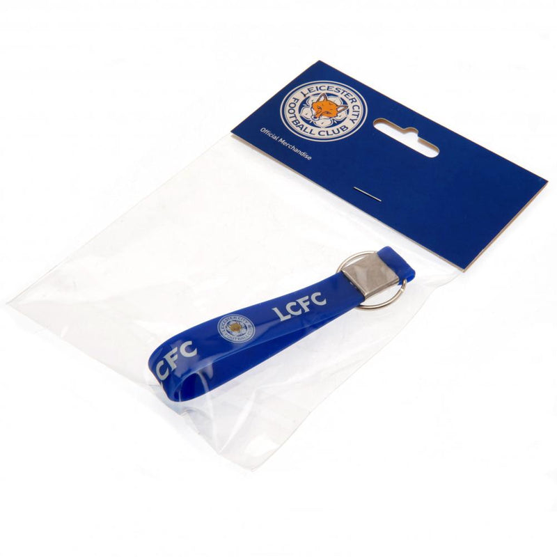 Leicester City FC Silicone Keyring, side angle