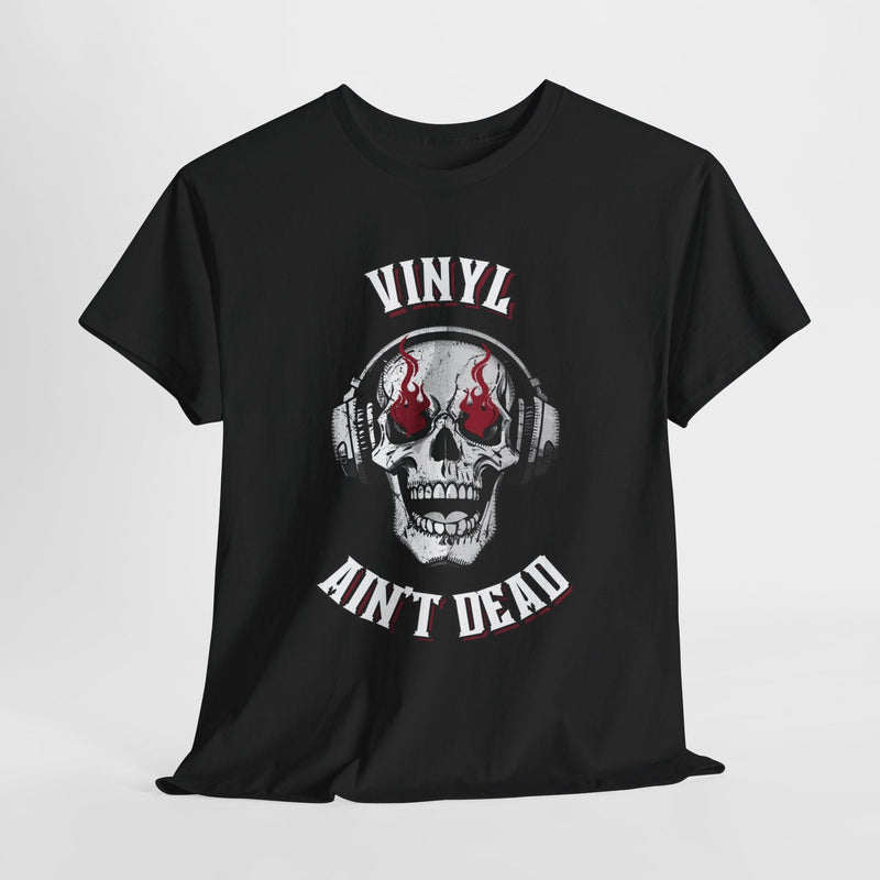 'Vinyl Ain't Dead' Skull Men's T-Shirt, alternate view